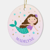 Mermaid Christmas Personalisiert Name Keramik Ornament (Links)
