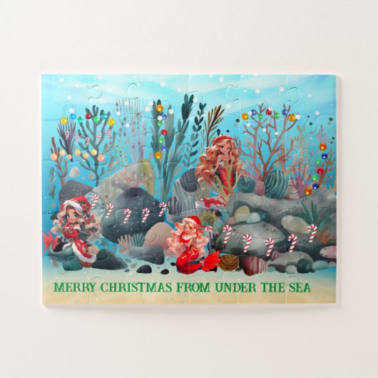 Mermaid Christmas Puzzle (Horizontal)