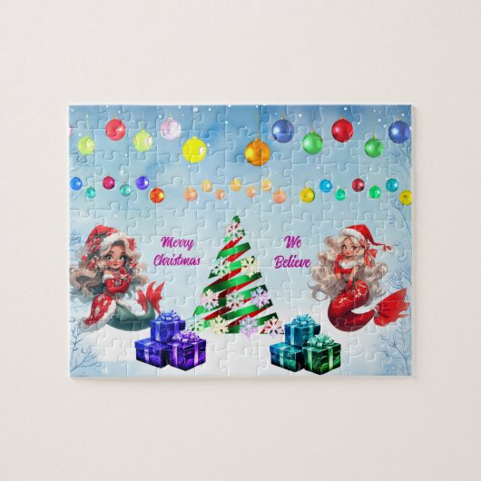 Mermaid Christmas Puzzle (Horizontal)