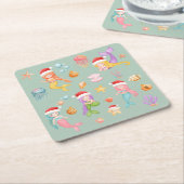 Mermaid Christmas Rechteckiger Pappuntersetzer (angewinkelt)