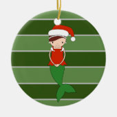 Mermaid Christmas Special Keramik Ornament (Vorne)