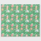 Mermaid Christmas Wrapping Paper Geschenkpapier (Flach)
