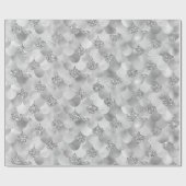 Mermaid Chrome Scales | Silver Imitats Shiny Metal Geschenkpapier (Flach)