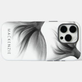 Mermaid Chrome Schwanz | Silber-Imitate schimmern  Case-Mate iPhone Hülle (Rückseite (Horizontal))