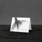 Mermaid Chrome Schwanz | Silber-Imitate schimmern Dankeskarte