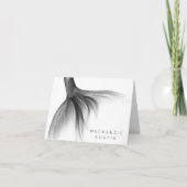 Mermaid Chrome Schwanz | Silber-Imitate schimmern Dankeskarte (Vorderseite)