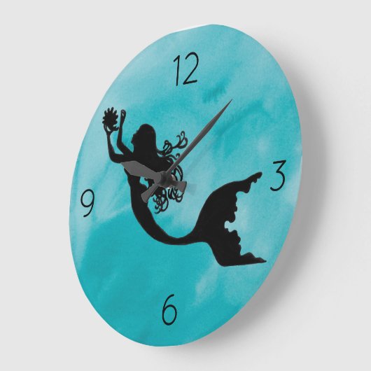 Mermaid Clock Große Wanduhr (Winkel)