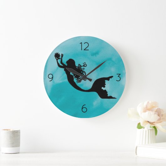 Mermaid Clock Große Wanduhr (Zuhause)