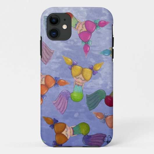 Mermaid Collage Case-Mate iPhone Hülle (Rückseite)