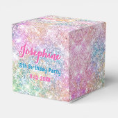 Mermaid colorful iridescent birthday custom geschenkschachtel (Rückseite)