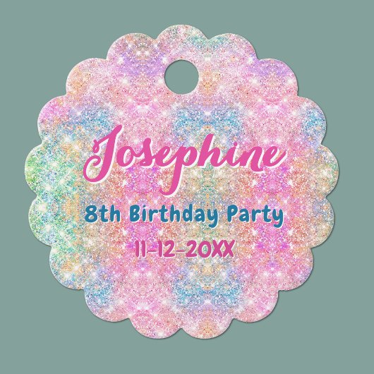 Mermaid colorful whimsical birthday custom geschenkanhänger