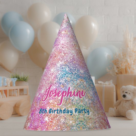 Mermaid colorful whimsical birthday custom partyhütchen