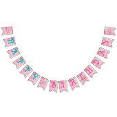 Mermaid colorful whimsical birthday custom wimpelkette (Alle)