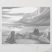 Mermaid Coloring Page (Vorderseite)