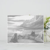 Mermaid Coloring Page (Stehend Vorderseite)