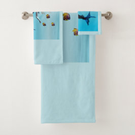 Mermaid Coral Vision Badhandtuch Set