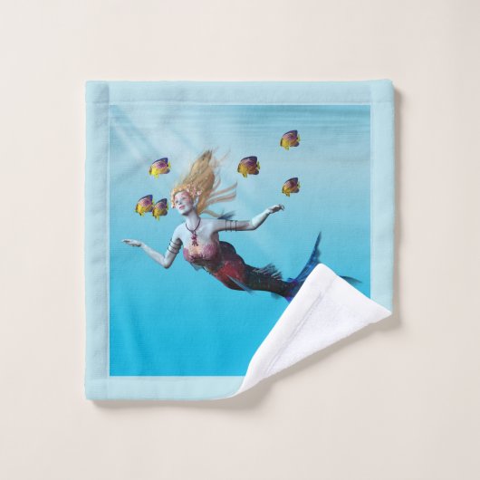 Mermaid Coral Vision Badhandtuch Set (Waschlappen)