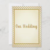 MERMAID CREAM GOLD BORDER Wedding Einladung (Vorderseite)