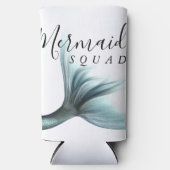 Mermaid Crew Aqua | Mint Seafoam Luxe Brautparty Selters Dosenkühler (Vorderseite)