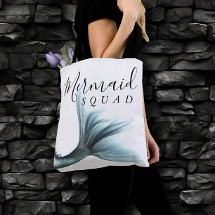 Mermaid Crew Aqua   Mint Seafoam Luxe Brautparty Tasche