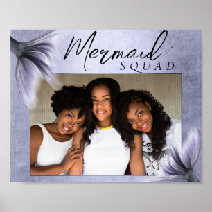Mermaid-Crew Lavender Lila Chic Friends Foto Poster