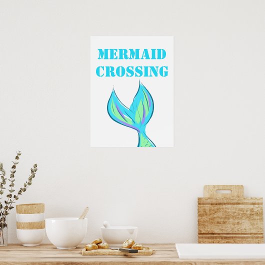 Mermaid Crossing Poster (Küche)