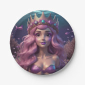 Mermaid Crown Pappteller (Vorderseite)