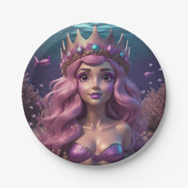 Mermaid Crown Pappteller