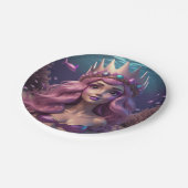 Mermaid Crown Pappteller (Schrägansicht)