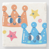 Mermaid Crown Steinuntersetzer (Vorderseite)