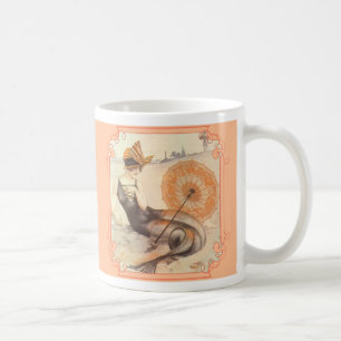 Mermaid Cup Vintage French Parasol/Coral von DBM Kaffeetasse