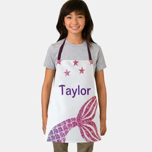 Mermaid Custom All-over Print Schürze, klein Schürze (Insitu)