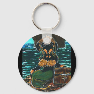 Mermaid-Dackel Schlüsselanhänger