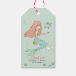 Mermaid danke Ihnen für Tags Geschenkanhänger