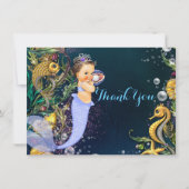 Mermaid Dankes Karten (Vorderseite)