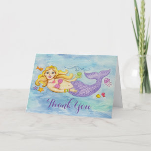 Mermaid Dankeschön Karte
