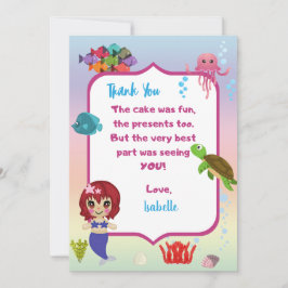 Mermaid Dankeschön Karte