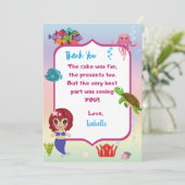 Mermaid Dankeschön Karte (Stehend Vorderseite)