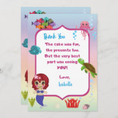 Mermaid Dankeschön Karte (Vorne/Hinten)