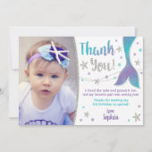 Mermaid Dankeschön-Karte - Danke, dass du unter de Einladung (Vorderseite)