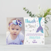 Mermaid Dankeschön-Karte - Danke, dass du unter de Einladung (Stehend Vorderseite)