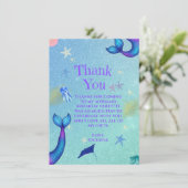 Mermaid Dankeschön Karte | Unterhalb des Meeres (Stehend Vorderseite)