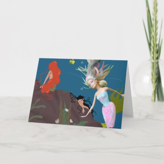 Mermaid Dankeskarte (Vorderseite)