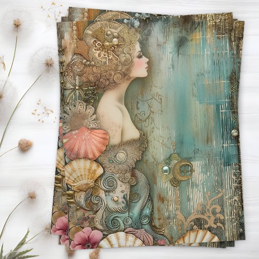 MERMAID DECOUPAGE TISSUPAPIER SEIDENPAPIER