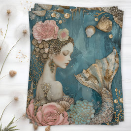 MERMAID DECOUPAGE TISSUPAPIER SEIDENPAPIER