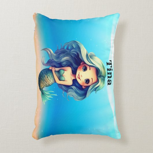 Mermaid Dekokissen (Vorderseite(Vertikal))
