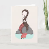 Mermaid Denken Sie an Ihre Karte Mermaid Liebe-Kar (Vorderseite)