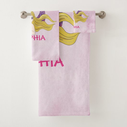 Mermaid Design Badehandtuch Set (Insitu)