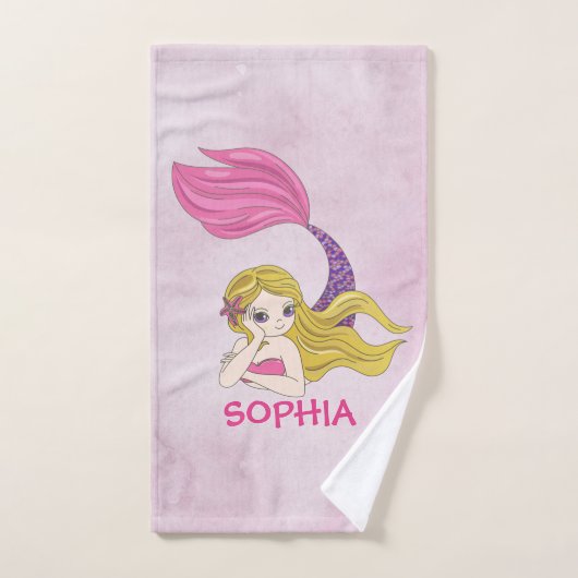 Mermaid Design Badehandtuch Set (Handtuch)