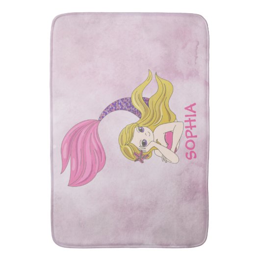 Mermaid Design Badematte (Vorderseite Vertikal)